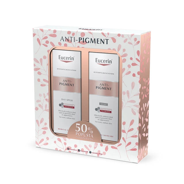 Eucerin Box Anti-Pigment Dnevna krema 50 ml + Noćna krema sa 50% popusta