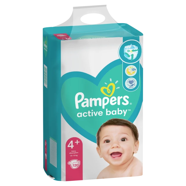 Pampers pelene active MB 4+ maxi +120 komada
