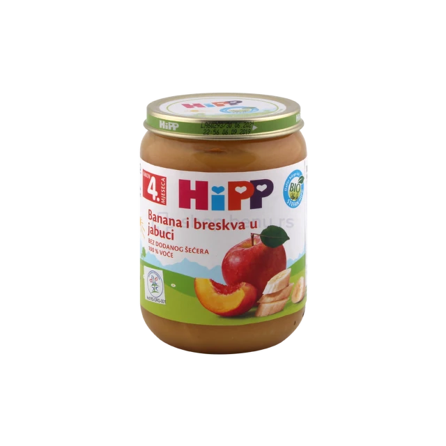 Hipp kašica banana, breskva i jabuka 190 g