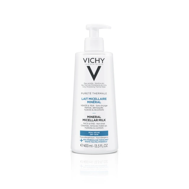 Vichy Pureté Thermale Micelarno mleko za suvu kožu, 400 ml