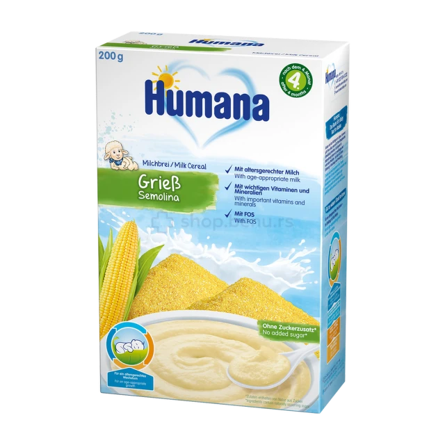 Humana mlečna kašica sa kukuruznim grizom, 200 g
