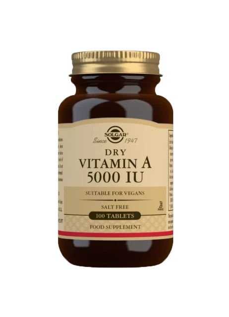 Solgar Dry Vitamin A 5000 IJ, 100 tableta