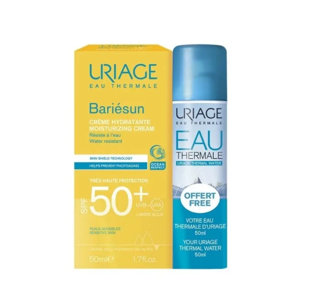 Uriage Bariesun Krema SPF 50+, 50 ml + Termalna voda, 50 ml