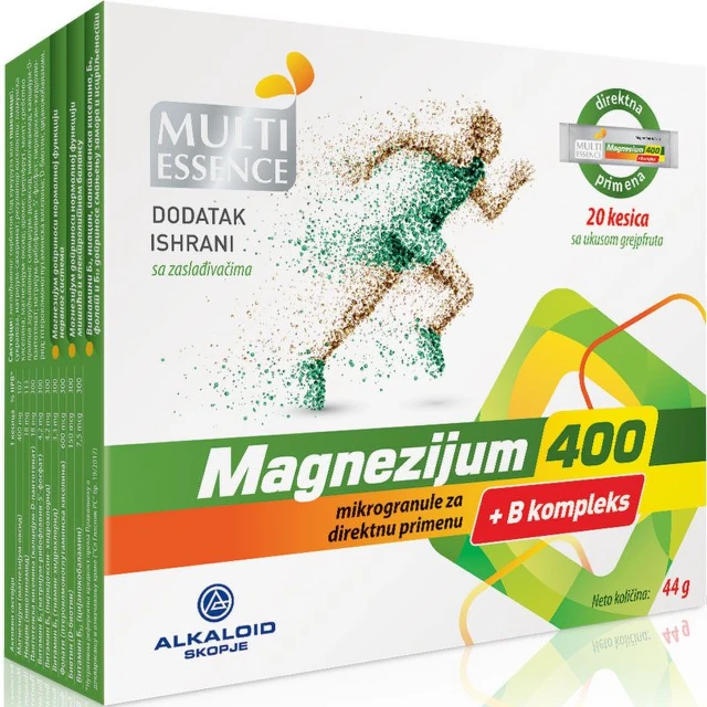 Magnezijum 400 + B kompleks, 20 kesica