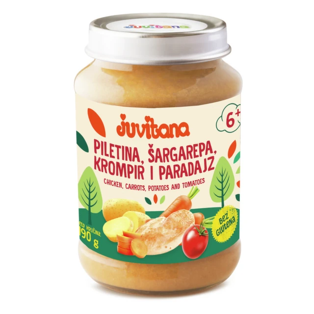 Juvitana Kašica od piletine, šargarepe, krompira i paradajza 190g