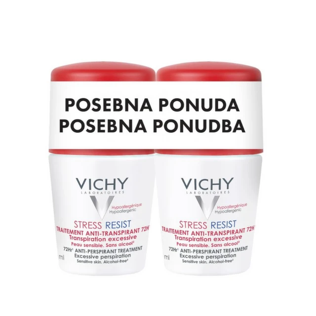 Vichy Déodorant Stress Resist roll-on protiv znojenja (72h), 50 ml DUO