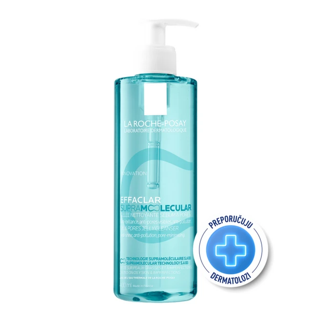 La Roche-Posay Effaclar Supra Clean Gel za čišćenje lica, 400 ml