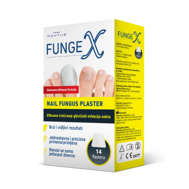 FungeX Nail Fungus Plaster, 14 flastera