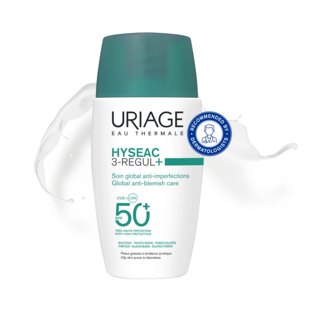 Uriage Hyseac 3 Regul+ SPF50+ krema za kožu sklonu aknama, 50 ml