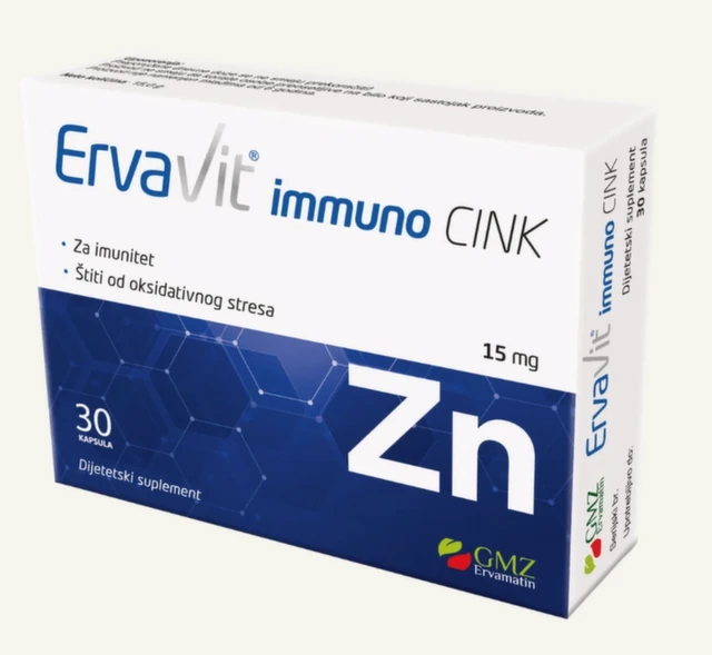 Poklon Ervamatin immuno Cink, 30 kapsula