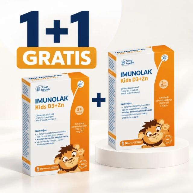 Imunolak Kids D3+Zn, 30 kapsula 1+1 GRATIS
