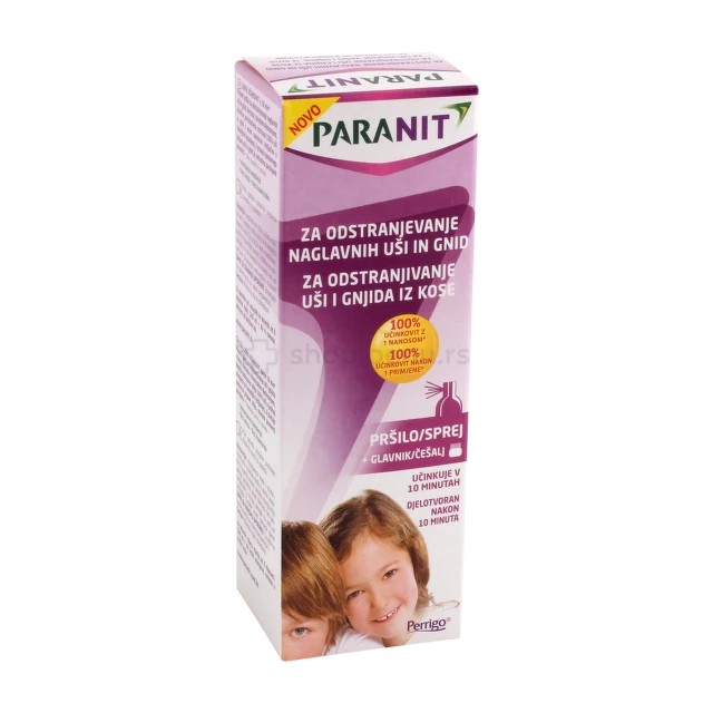 Paranit sprej za uklanjanje vaši i gnjida iz kose 100 ml + češalj