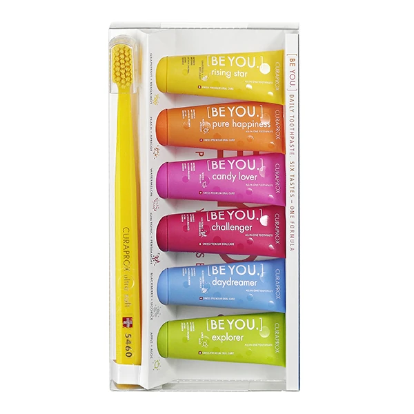 Curaprox set Be you četkica ultra soft 5460 + 6 mini pasta