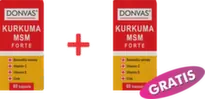 DONVAS Kurkuma MSM forte, 60 kapsula 1+1  GRATIS