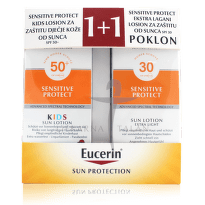 Eucerin Box Sun Kids (Losion za zaštitu osetljive dečje kože od sunca SPF 50+ + Izrazito lagani losion za zaštitu osetljive kože od sunca SPF 50)