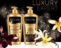 Eveline Luxury Expert 24k Gold mleko za telo 350 ml + Black&White Vanilla mleko za telo 350 ml