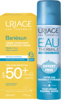 Uriage Bariesun SPF 50+ krema, 50 ml + Termalna voda, 50 ml GRATIS