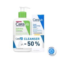 CeraVe Hidratantna emulzija za čišćenje normalne i suve kože, 236 ml+ Nega za lice SPF30, 52 ml PROMO